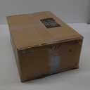 Goodluck 352-Piece Clear Plastic Dinnerware Set for 50 Guests, Includes: 100 Clear Square Plates with Gold Trim, 50 Rolled Napkins, 50 Cups, 50 Cutlery Set and 2 Tablecloths