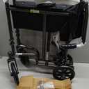 Drive Medical Lightweight Folding Transport Wheelchair - Reliable Mobility Support - Durable Steel Frame - Swing-Away Footrests - Compact Travel Design - Silver