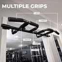 HANZO Doorway Pull Up Bar Set with Suspension Straps – Multi-Grip Chin Up Bar for Home Gym – No Screws, Strength Training Workout Bar, Door Gym Pullup Bar