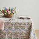 ATOSII Cotton Tablecloth Nargis Light Blue 60" X 90" Inches