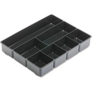 Rubbermaid Extra Deep Desk Drawer Director Tray, Plastic, 11.875 x 15 x 2.5 Inches, Black