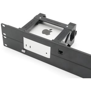 thingsNrack Rack Mount for 1 pcs Apple Mac mini M4 with Remote on/Off Button and 1x RJ45 ethernet Keystone