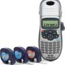 DYMO Label Maker Machine with 3 Tapes - 100H LetraTag Handheld, Includes 3 LT Label Tapes, Perfect for Home & Office Organization