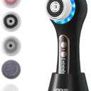 UMICKOO Face Scrubber Exfoliator,Facial Cleansing Brush Rechargeable IPX7 Waterproof with 5 Brush Heads,Electric Face Spin Brush for Exfoliating, Massaging and Deep Cleansing