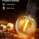 Brightown (2 Pack Outdoor String Lights - Globe Patio Lights 30 Ft with 30 G40 Shatterproof Bulbs, Waterproof Connectable Commercial Hanging Light for Backyard Bistro Porch Cafe Deck
