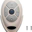 FAN35T Ceiling Fan Remote Control Replacement for Allen+Roth, Kichler, 3-Speed, Light Dimmer, Learn Key, 303.9MHz,with Wall Holder,Easy to Program