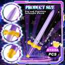 Outus 12 Pcs Inflatable Swords Blow up Swords Prince Themed Party Favors for Theme Birthday Party Swimming Pool Decorations Cosplay Halloween Costume Accessories Stage Props, 24 Inch (Gold,Purple)