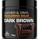 FORTIVO Leather Recoloring Balm, Color Restorer for Couches and Car Seats, Leather Scratch Remover and Dye, 10 oz, Black