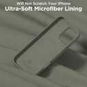 Magnetic for iPhone 16 Pro Case, Compatible with Magsafe, Suction Cup Phone Mount, 2 Screen Protectors - Camera Protector, Silicone Shockproof Protective Phone Cover 6.3", Olive Green