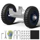 Rolling Gate Wheels Double U-Bolts Sliding Gate Carrier Heavy Duty Gate Wheel for Metal Tube Gates Sliding Gates Driveway Chain Link Fence (6" 550lb Capacity Adjustable Wheel Carrier)