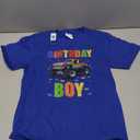 Birthday Boy Building Bricks Monster Truck Birthday Party T-Shirt, S