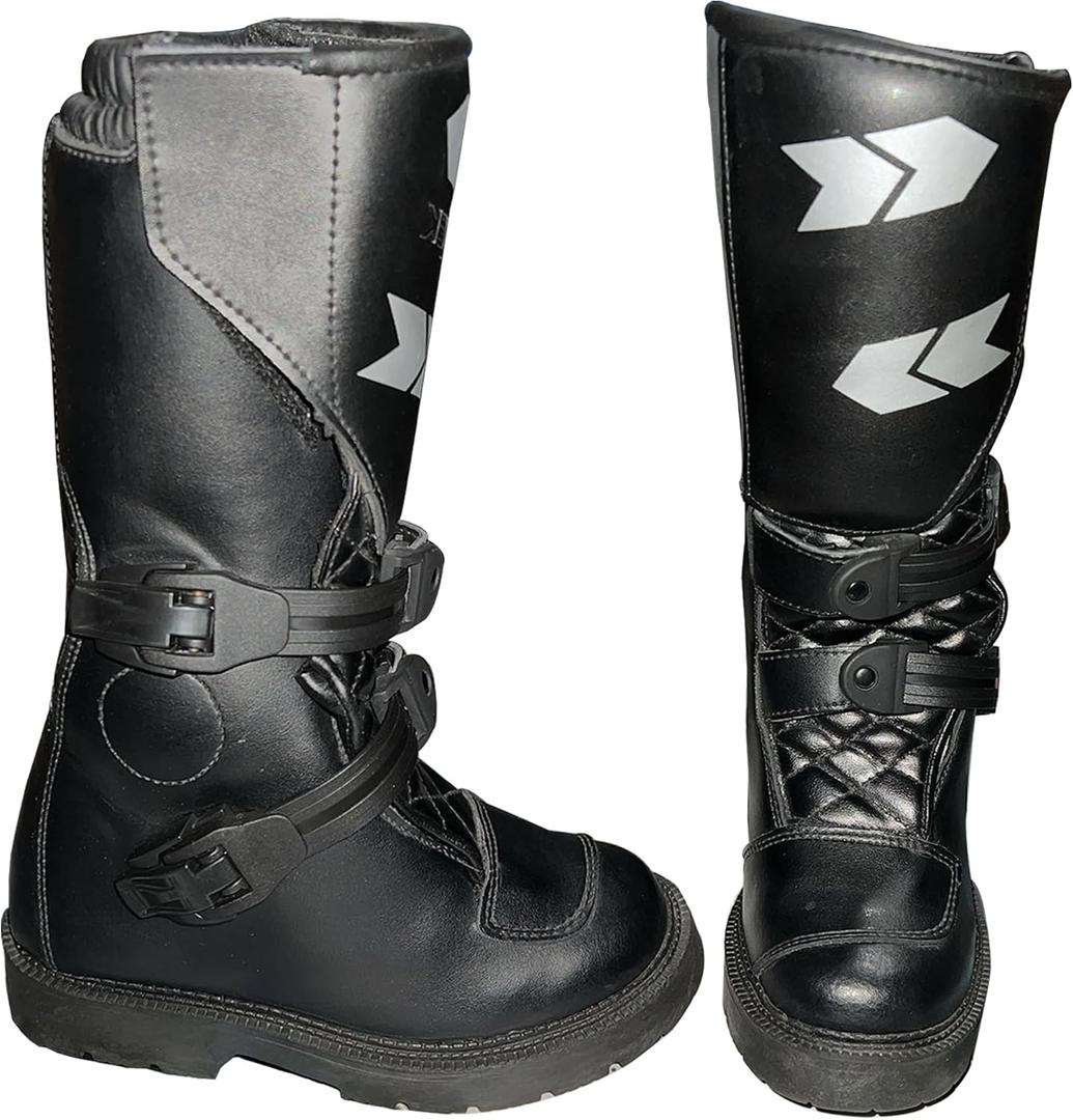 Motorcycle kids boots Motorbike Waterproof shoes Motorcross Dirt Blike Riding Biker Boots for kids, 32