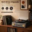 RetroAudio Vinyl Record Player Turntable, 4 Speakers and Amber Lights
