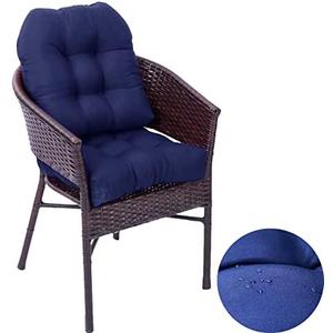 GPPSUNGD Rocking Chair Cushion Set 2 Pack U Shape Patio Seat Cushions Soft Thickened Indoor/Outdoor Patio Chaise Lounger Cushion 18.9 x 18.9 Inch (Navy)