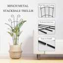 30 Inch Trellis for Climbing Plants Indoor 3 Pack Indoor Plant Trellis for Potted Plants Metal Garden Trellis for pots Indoor Outdoor for Monstera Pothos Vine Ivy Hoya(30inch Black)