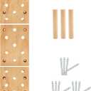 Climbing Pegboard 12'x48' Rock Climbing Board with Dowel Pegs 23 Holes Wall Mounted Ladder Fitness Cross Training for Rock Climbings Gift, Christmas Birthday Present for Climber