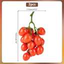PH PandaHall 2 Pack Artificial Cherry Tomatoes 6.1 inch Long Artificial Fruit Lifelike Simulation Tomato Red Tomatoes Decoration Faux Fruit Props for Home Kitchen Cabinet Party Pretending Prop