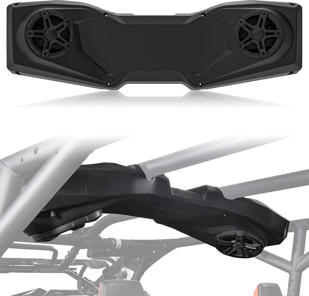 SAUTVS Overhead Central Speaker Panels for Can-Am Maverick X3 MAX, Overhead Speakers Pods Enclosures Kit for Can Am Maverick X3 MAX 2017-2025 Accessories (Replace #715004748)