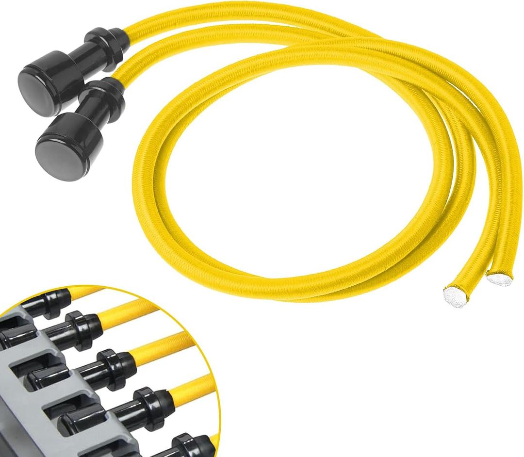 Yellow Light Cord(2-Pack) Compatible with Select AeroPilates reformers|Low Resistance Replacement Cord for Pilates Reformer Machines  Durable, Easy-Install & Smooth Performance