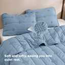 Bedsure King Size Quilt - Prewashed Extra Soft Cotton-Like Polyester Bedspreads King Size, Lightweight Comforter, Includes 1 Quilt 106x96 Inches with 2 Shams, Machine Washable, Dusty Blue