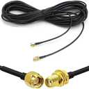 CORONIR 33ft WiFi Antenna Extension Cable SMA Male to SMA Female RF Connector Adapter for Wireless LAN Router Bridge & Cellular Antenna Extension