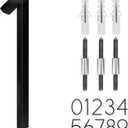 5" Stainless Steel Floating House Number, Metal Modern House Numbers, Garden Door Mailbox Decor Number with Nail Kit, Coated Black, 911 Visibility Signage (1)