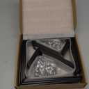 Adjustable and Detachable Planter Box Brackets, Flower Pot Bracket,Hanging Flower Box Bracket, Window Flower Box Bracket, Suitable for Fences, Window Sills, Gardens, etc (Black,4PCS)