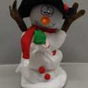 SdeNow Twerking Christmas Snowman Santa Singing Dancing Snowman Santa Claus Animated Plush Toys, 6 English Christmas Songs