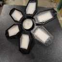 Amiluo 1 Pack Light 120W Warm Light Garage Lighting Ceiling fixtures led Basement Light 3000k deformable Garage Lighting Screw in 12000LM LED Shop Light Bulb for Basement Workshop Warehouse Barn