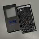 Aesthetic Cheetah Print Wrist Strap Phone Case for iPhone 16e 6.1" Black Cheetah Print Design Wristband Kickstand Cover for Boys Girls, Hand Holder Kickstand Soft Silicone Cases for iPhone 16e