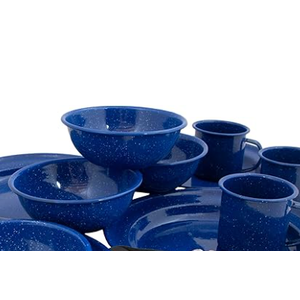 Alpinemountain Tia Set 
Enamelware Dining Set for Camping and Backpacking - Camping Gear Essentials for Camping