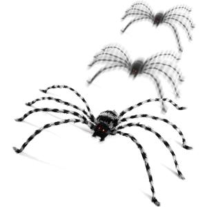 Halloween Animatronics 4ft Crawling Spider Decorations, 48inch Animated Walking Spider with Sound & Light Activated, Creepy Scary Move, Light Up Eyes, Haunted Decor Horror Prop for Indoor, Outdoor