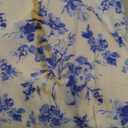 SPRIME Women's Floral Summer Casual Dress Square Neck Puff Sleeve Boho Midi Dresses Ruched Bust High Waist Split Long Dress