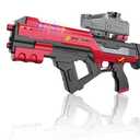 Eayaele Electric Water Gun with LED Chasing Lights, 35 FT, Automatic & Manual Dual Mode High Powered High Capacity Squirt Guns for Adult Kid (Red)