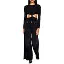 Forever 21 womens Knotted Cutout Bodysuit, L