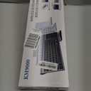 Wireless Keyboard and Mouse Ultra Slim Combo, TopMate 2.4G Silent Compact USB 2400DPI Mouse and Scissor Switch Keyboard Set with Cover, Batteries Included, for PC/Laptop/Windows/Mac - Silver White