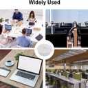 2 x [2 Pack] Desk Grommet 2 Inch Flexible Desk Hole Cover for Cables Desktop Equipment Wiring Management Cord for Home & Office Table Cables - White