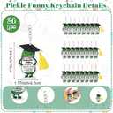 Nosiny 24 Pcs 2026 Graduation Gifts Bulk Pickle Funny Keychain Appreciation Gifts Graduate Graduation Decorations Cute Congrats for Class High School College Graduations