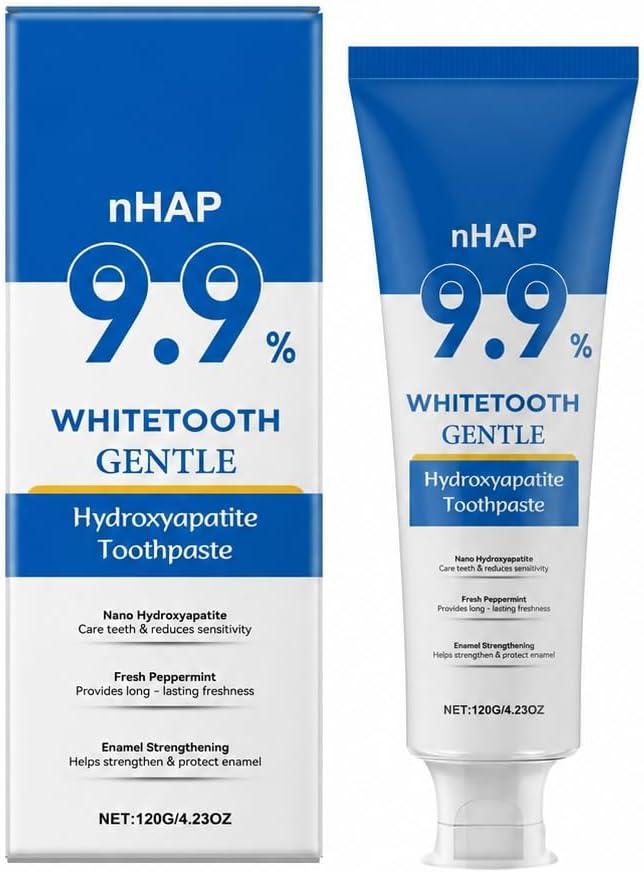 Hydroxyapatite Toothpaste, Gentle Enamel Care & Deep Cleaning, Fresh Breath Oral Care, Daily Toothpaste for Healthy Teeth and Sensitive Gums, Family-Friendly Dental Care, 120g