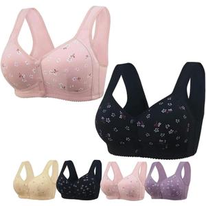 Daisy Bras for Women 2025 2Pack New Breathable Bra No Underwire Front Button Bra Size 50/115