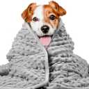 LaSyL Weighted Blanket for Pets | Thunder Blanket for Dogs Anxiety | Premium Soft Minky | Relaxation & Calming & Anti Anxiety | Used in Car, Bed, Couch | Dark Grey, Washable Medium 32" L x 40" W