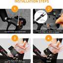 Toe Clips Straps for Peloton Bike Adjustable Metal Pedal Adapters with Regular Sneakers Using Clips On Toe Cages Indoor Cycling Exercise Fitness Bikes