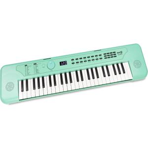 RockJam 49 Key USB Keyboard Piano with Lessons & Keynote Stickers (Mint Green)
