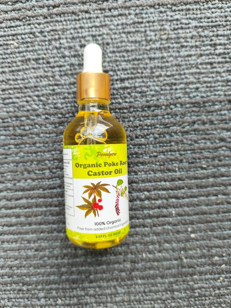 Organic Poke Root & Castor Oil - Mint Fragrance - Supports Cysts, Boils, Fibroids, Swollen Lymph Nodes & Joint Health - Natural Lymphatic Aid for Deep Tissue Relief - 2.03oz