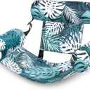 Sloosh Pool Floats Chairs Adult,Inflatable Pool Lounge,Plant Pattern Floating Mat Hammock,Blow up Water Chairs Noodles rafts for Party Summer Water Beach Fun