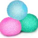 3pcs 1.45 Textured Stress Balls - Silky Soft Memory Gel - Squeeze Balls Fidget Balls for Anxiety Stress Relief Warm Series - Squishy Fidget Toy for Kids and Adults - Pack of 3