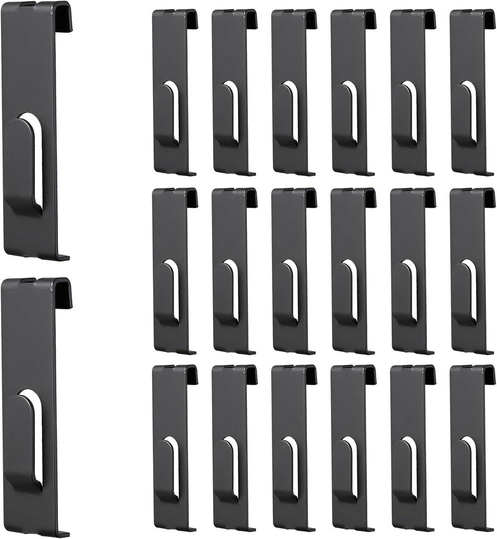 20PC Gridwall Notch Hooks, Grid Wall Hooks, Gridwall Picture Hanger, Gridwall Accessories for Retail, Displaying Photogragh, Art Shows, Paintings(Black)