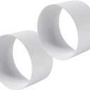 Vent Systems 4" Inch - Pack of 2 - Female Fit in-line Air Vent Duct Couplers for 4 inch Pipe - Straight Inline Ventilation Pipe - Plastic Ducting Connector for Cooling Heating Ventilation HVAC Systems