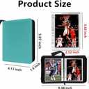 Mini Card Binder, 1-Pocket Super Lightweight Zipper Binder Holds 80+ Trading Cards, Small Cards Binder for TCG, MTG, Sports & Game Cards, Portable Gift for Girls & Collectors (Sky blue)
