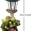Outdoor Solar Powered Turtle Statue, Turtle and Mushroom-Shaped Sculpture with LED Light, Suitable for Decor Courtyard,Backyard, and Lawn, Unique Birthday and House Warming Gifts